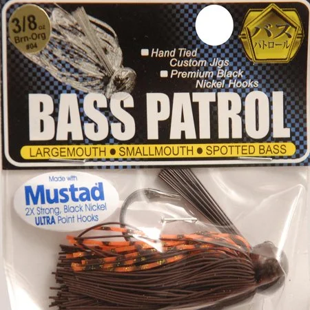 Pacific Catch Bass Patrol Fb Jig Brn/Org 3/8 - BPJ3804