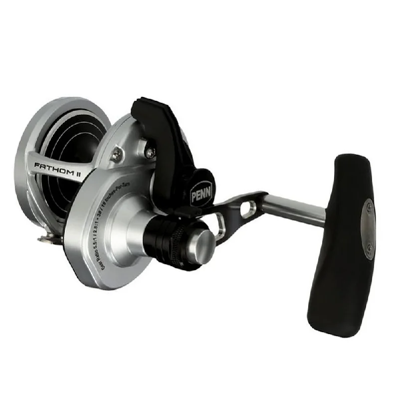 Fishing reels with sturdy gears-PENN Fathom II Lever Drag 2 Speed 25NLD2LH Left Hand Reel FTHII25NLD2LH [1563179]