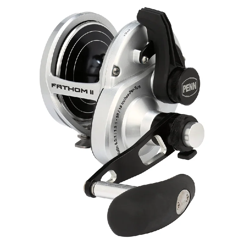 Fishing reels with light body-PENN Fathom II Lever Drag 2 Speed 30LD2LH Left Hand Reel FTHII30LD2LH [1563181]