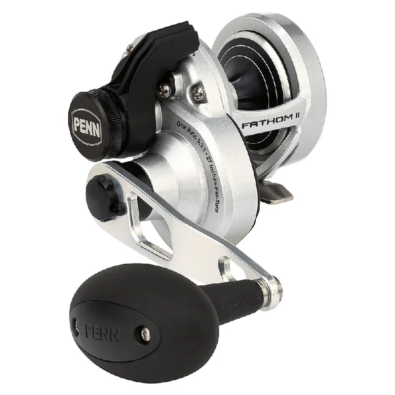 Fishing reels with strong drag-PENN Fathom II Lever Drag Single Speed 10XNLD Conventional Reel FTHII10XNLD [1563376]