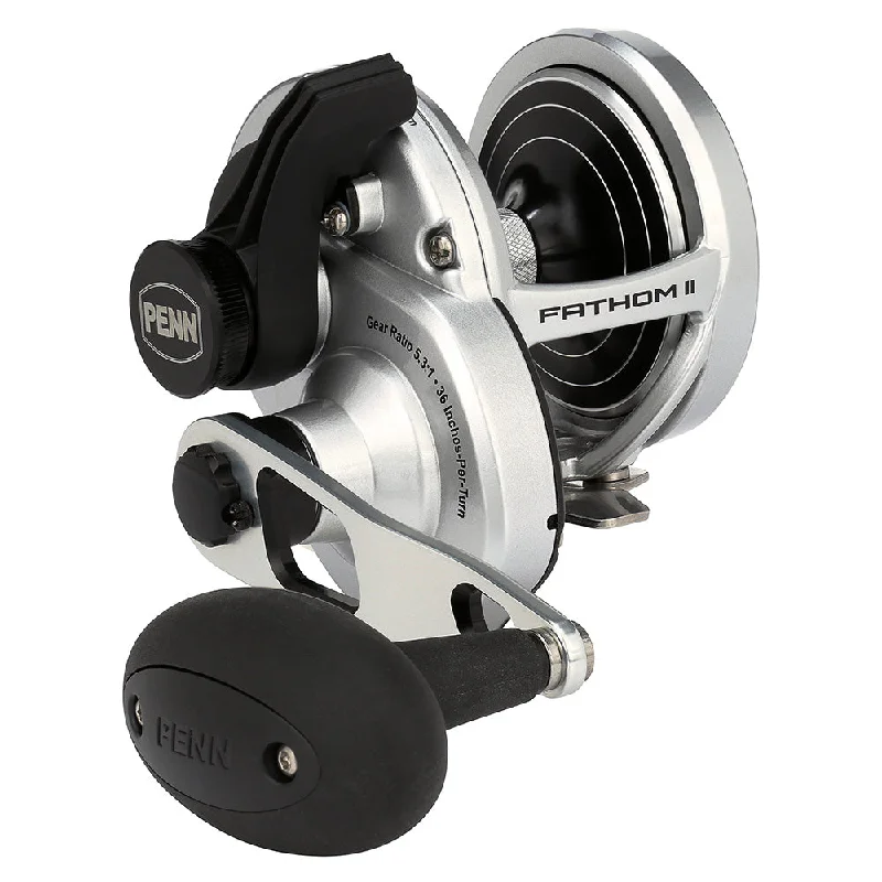 Fishing reels with adjustable frame-PENN Fathom II Lever Drag Single Speed 25NLD Conventional Reel FTHII25NLD [1563378]