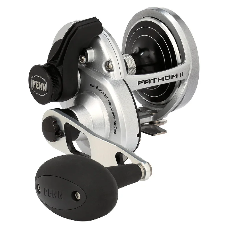 Fishing reels with rocky ponds-PENN Fathom II Lever Drag Single Speed 30LD Conventional Reel FTHII30LD [1563379]