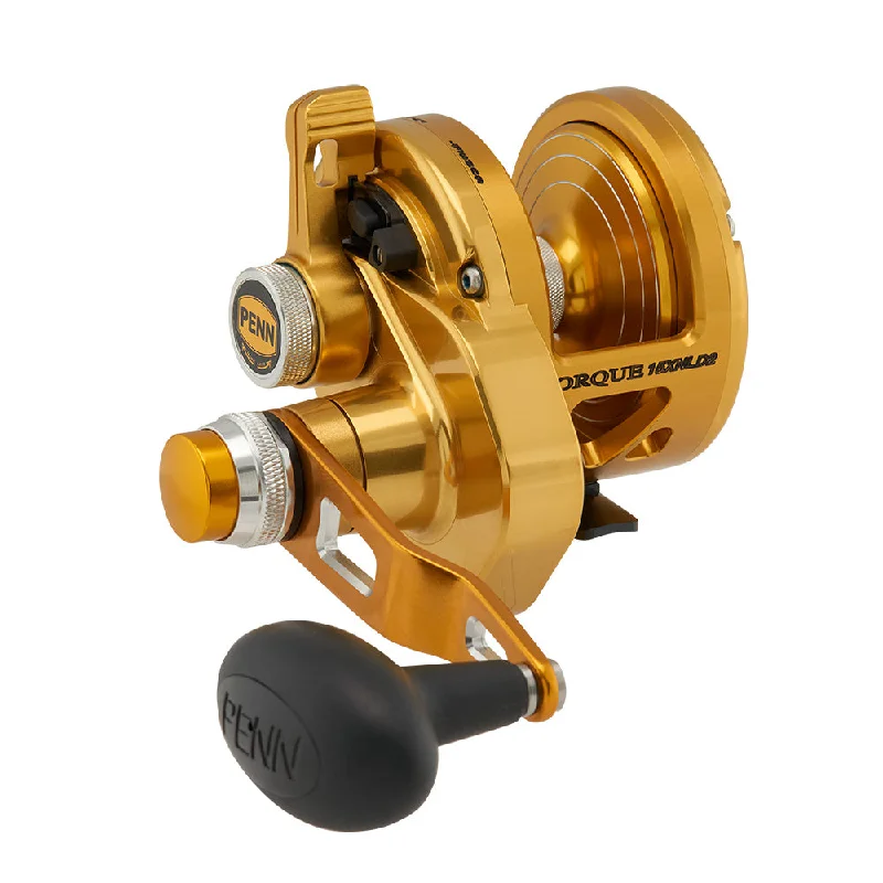 Fishing reels with rocky rivers-PENN Torque Lever Drag 2 Speed Reel Gold TRQ15XNLD2 [1501850]