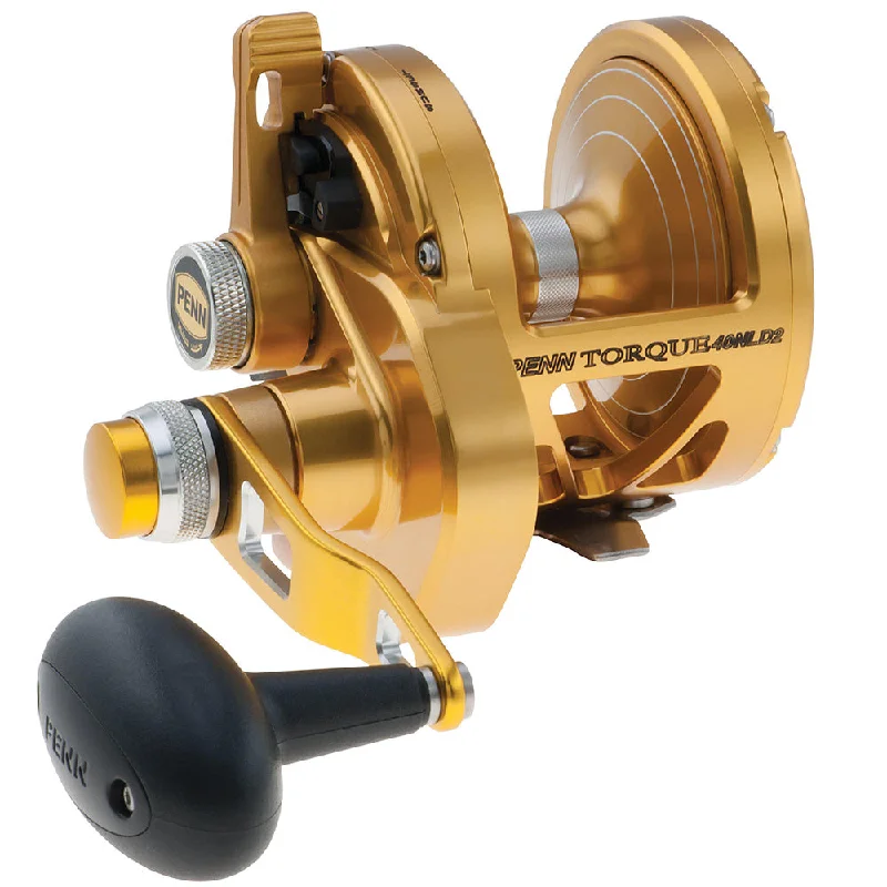 Fishing reels with expert gears-PENN Torque Lever Drag 2 Speed Reel Gold TRQ30LD2 [1206069]