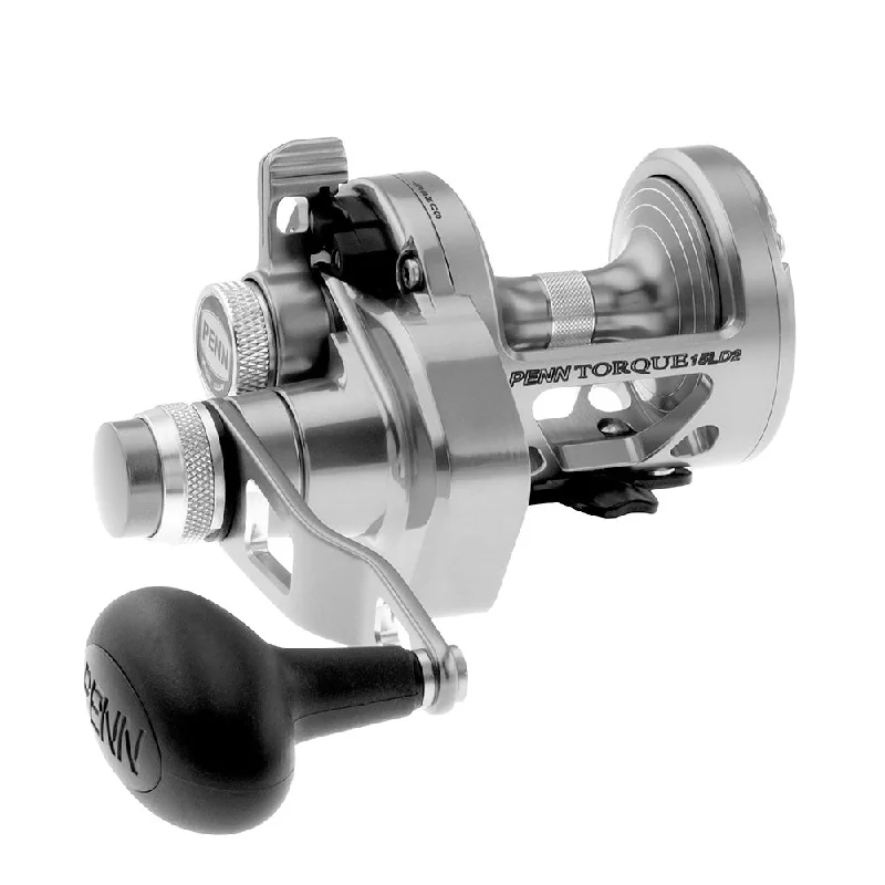 Fishing reels with smooth drag-PENN Torque Lever Drag 2 Speed Reel Silver TRQ15LD2S [1501849]