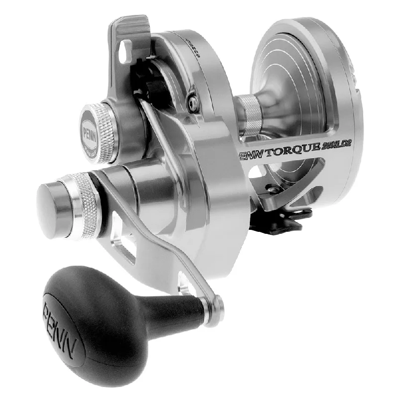 Fishing reels with durable drag-PENN Torque Lever Drag 2 Speed Reel Silver TRQ25NLD2S [1501852]