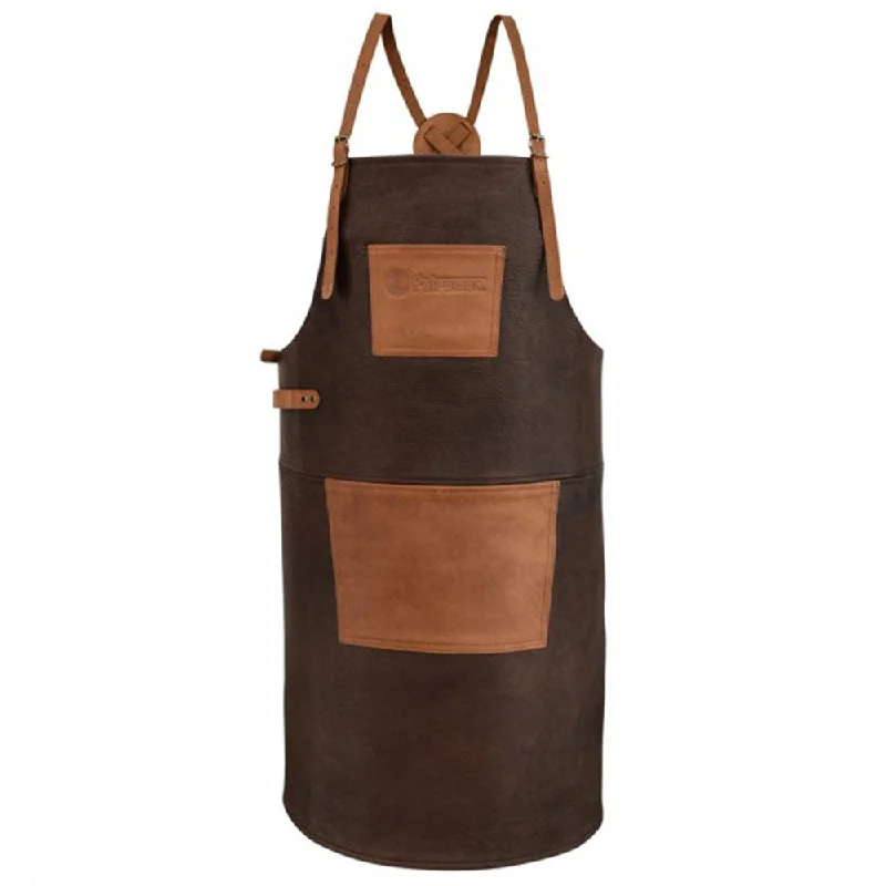 BBQ Apron Buffalo Leather Crossed Back Strap