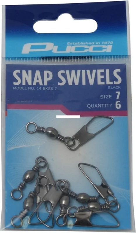 Pucci 14-BKSS-7-6PK Snap Swivel