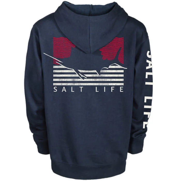 Fishing hoodies for year-round protection-Salt Life Sailin Flag Youth Hoodie