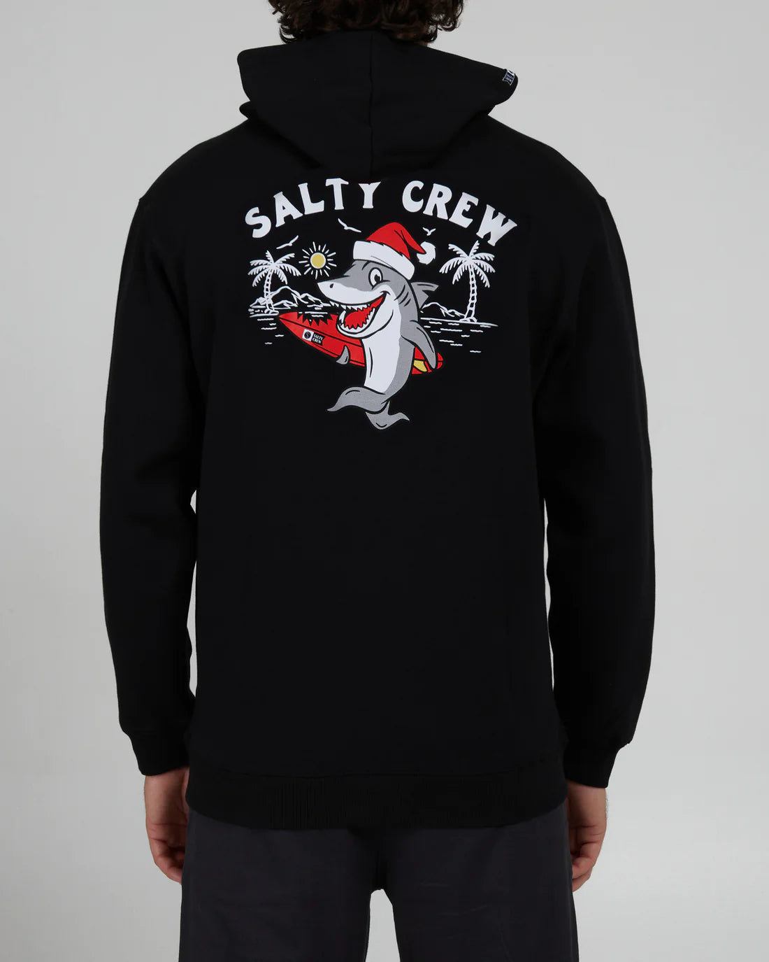 High-quality fishing hoodies for year-round wear-Salty Crew Santa Shark Hoodie