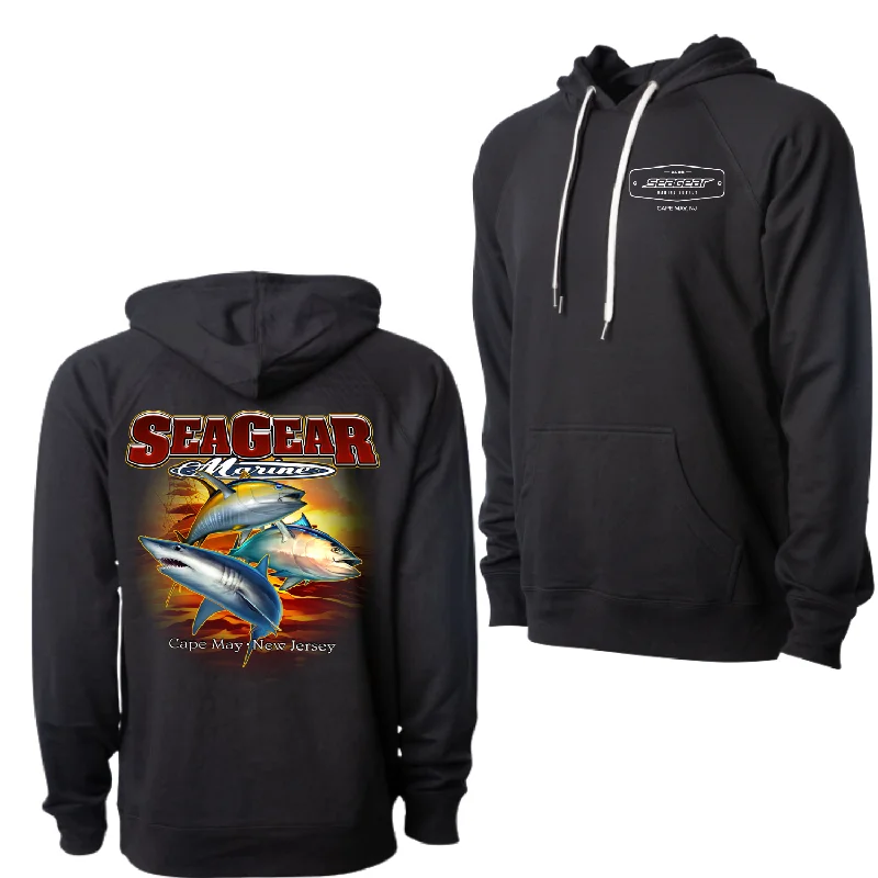 Stylish fishing hoodies for fishing trips-Sea Gear - 3 Fish Hoodie