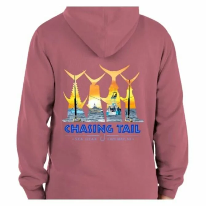 Stylish fishing hoodies with colorful prints-Sea Gear - Chasing Tail Hoodie