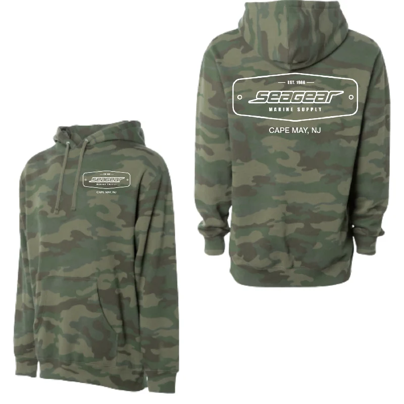 Stylish fishing hoodies with soft fleece lining-Sea Gear - Logo Hoodie