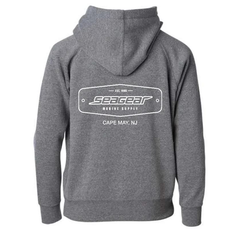 Lightweight fishing hoodies for long-distance adventures-Sea Gear Logo Zip Toddler Hoodie