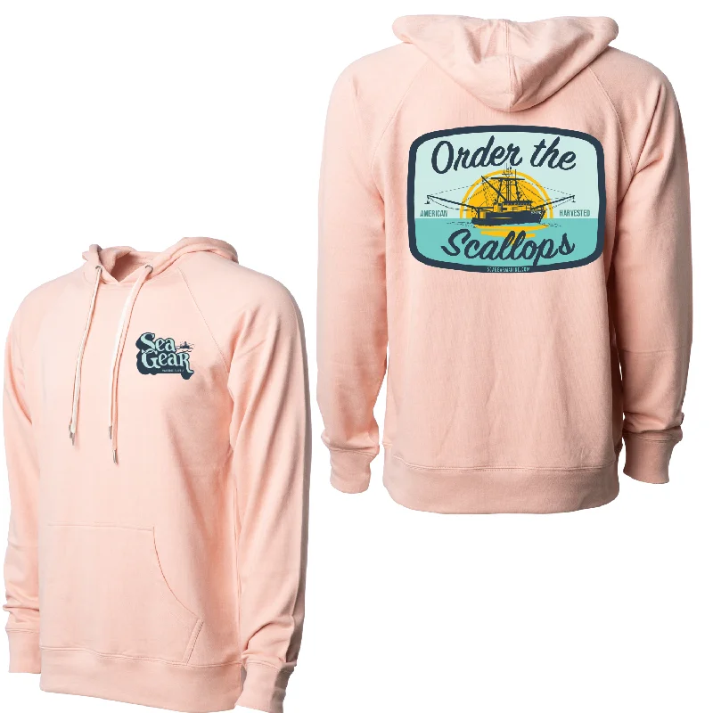 Custom fishing hoodies for unique fishing events-Sea Gear - Order The Scallops Hoodie