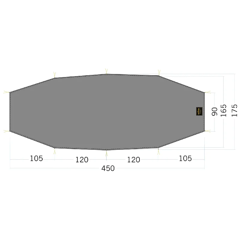 Tent Underlay Floor Sheet LT Rokua 3 stone gray