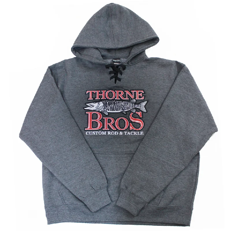 Versatile fishing hoodies for different fishing locations-Thorne Bros. Logo Patch Hoodie