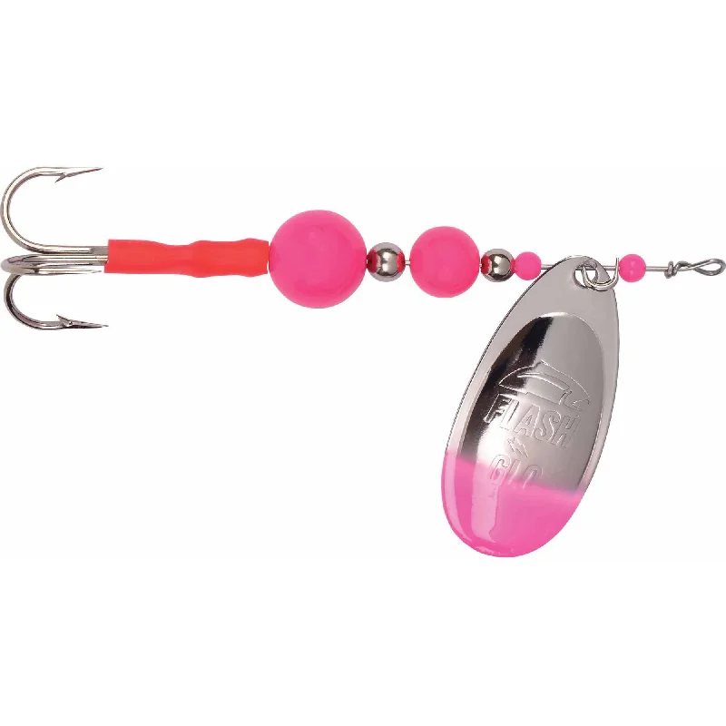 Yakima Bait Flash Glo Casting Spinner  1/2 Oz  Nickel Pink