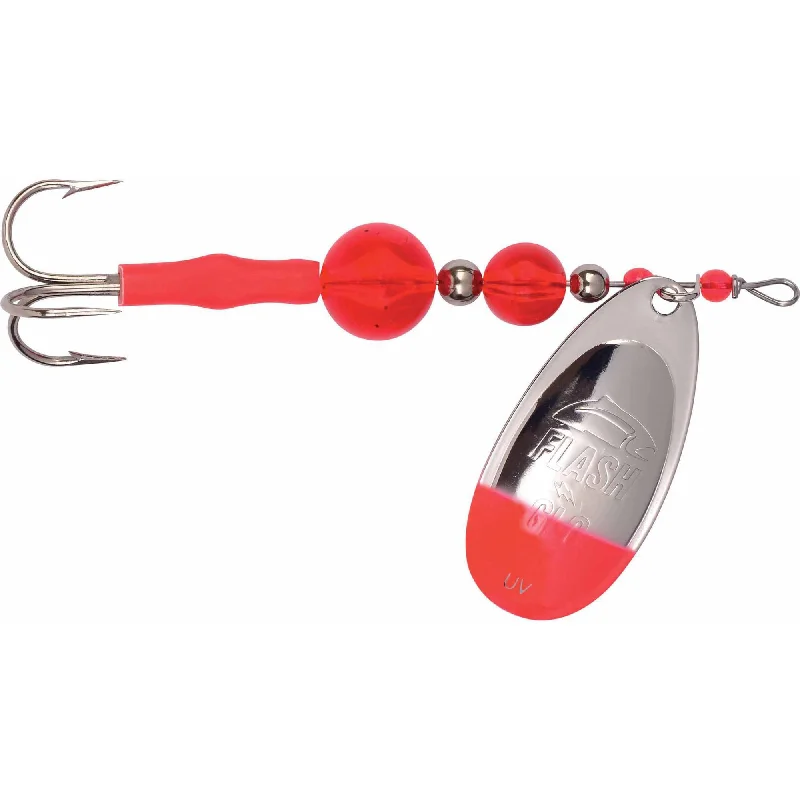 Yakima Bait Flash Glo Casting Spinner  1/2 Oz  Nickel Red